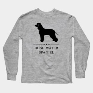 Irish Water Spaniel Black Silhouette Long Sleeve T-Shirt